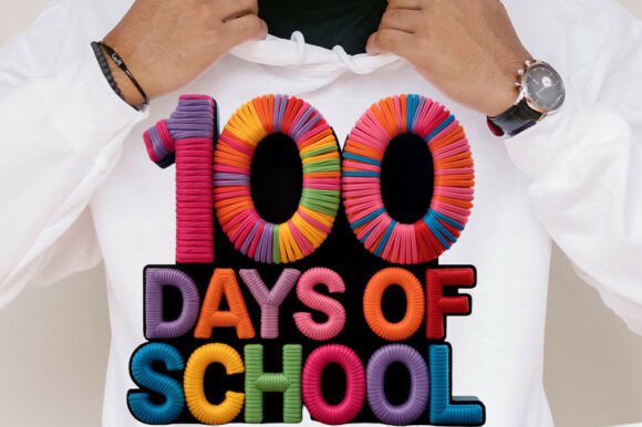 100 Days Pencil Coquette Bow Sublimation Graphics