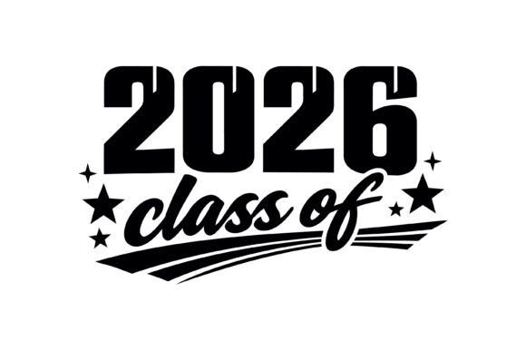Bold Class of 2026 Stars Graphics for T-Shirt Designs