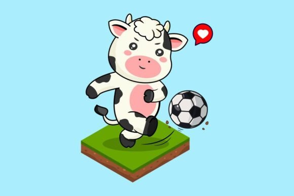 Cute Cow Soccer Graphics & Illustrations Review