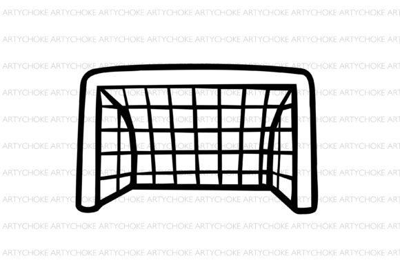 Football Goal Doodle Clipart: Graphics & Icons