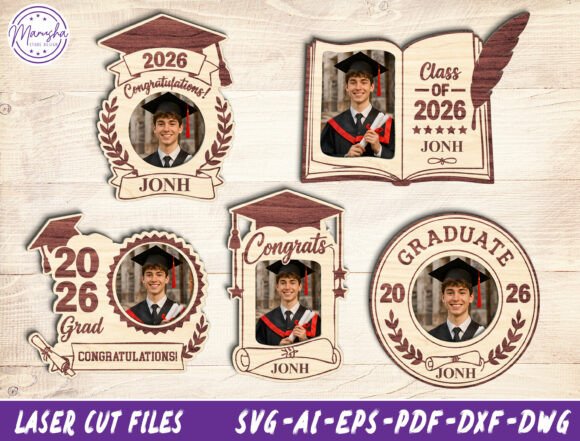 Graduation Frame SVG for Laser Cutting Home Decor