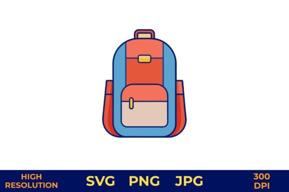 Modern Backpack Vector Illustration: Graphics & Illustrations