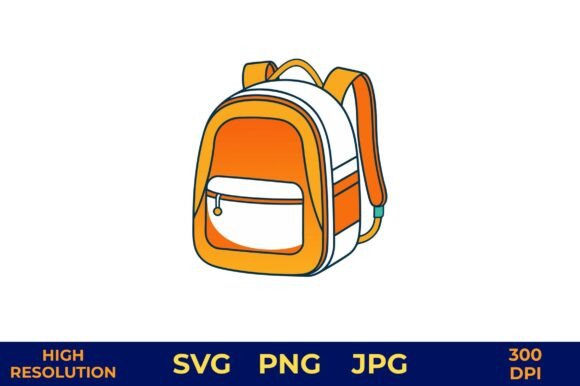 Orange and White Backpack Illustration: Graphics Review