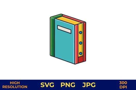 Rainbow Binder Vector Illustration: Graphics & Illustrations