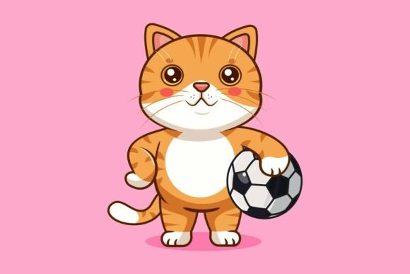 Review: Cute Orange Cat Holding Soccer Ball
