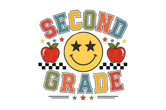 Second Grade Smiley PNG: Graphics for T-Shirt Designs