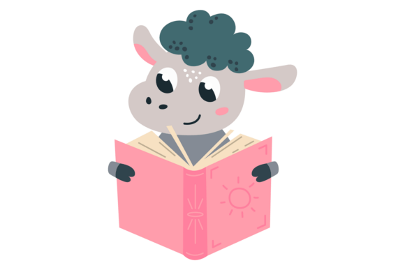 Sheep Reading Graphics: Branding Illustrations
