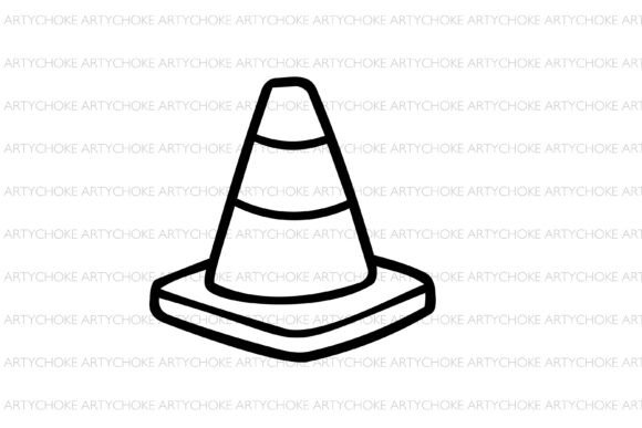 Sports Cone Doodle Clipart: Graphics & Icons