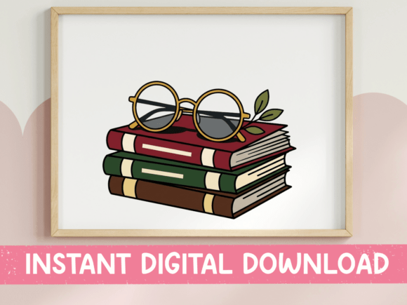 Stacked Books Graphics for T-Shirt Designs
