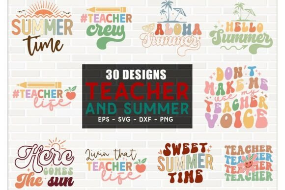 Teacher and Summer SVG Bundle for Local Brands