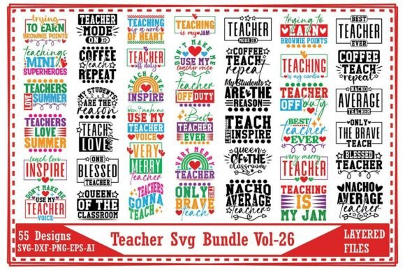 Teacher Svg Bundle Vol. 26: Essential Bundles
