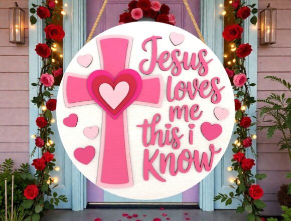 Valentine Laser Cutting: Layered Cross Heart File